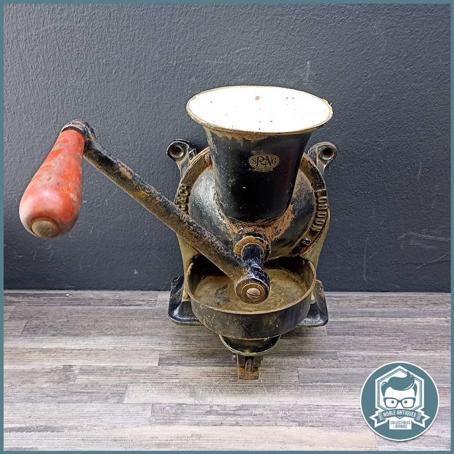 Large Vintage SPONG Cast Iron No.4 Coffee Grinder !!!
