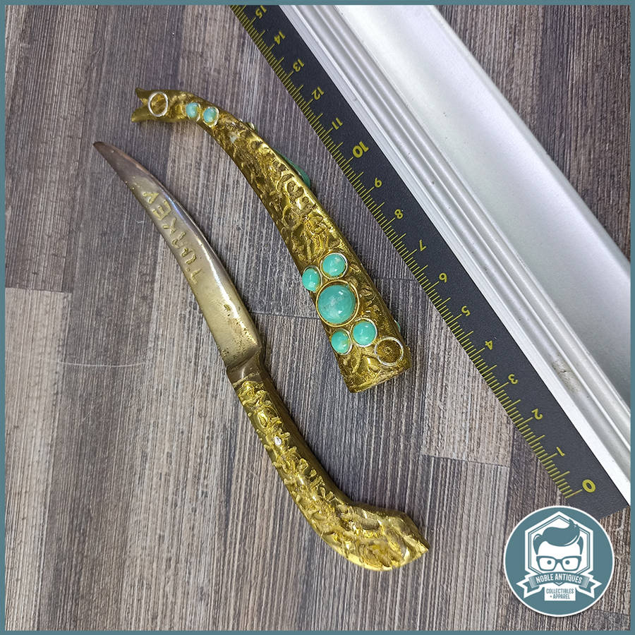 Vintage Brass Turkish Dagger and Sheath!!!