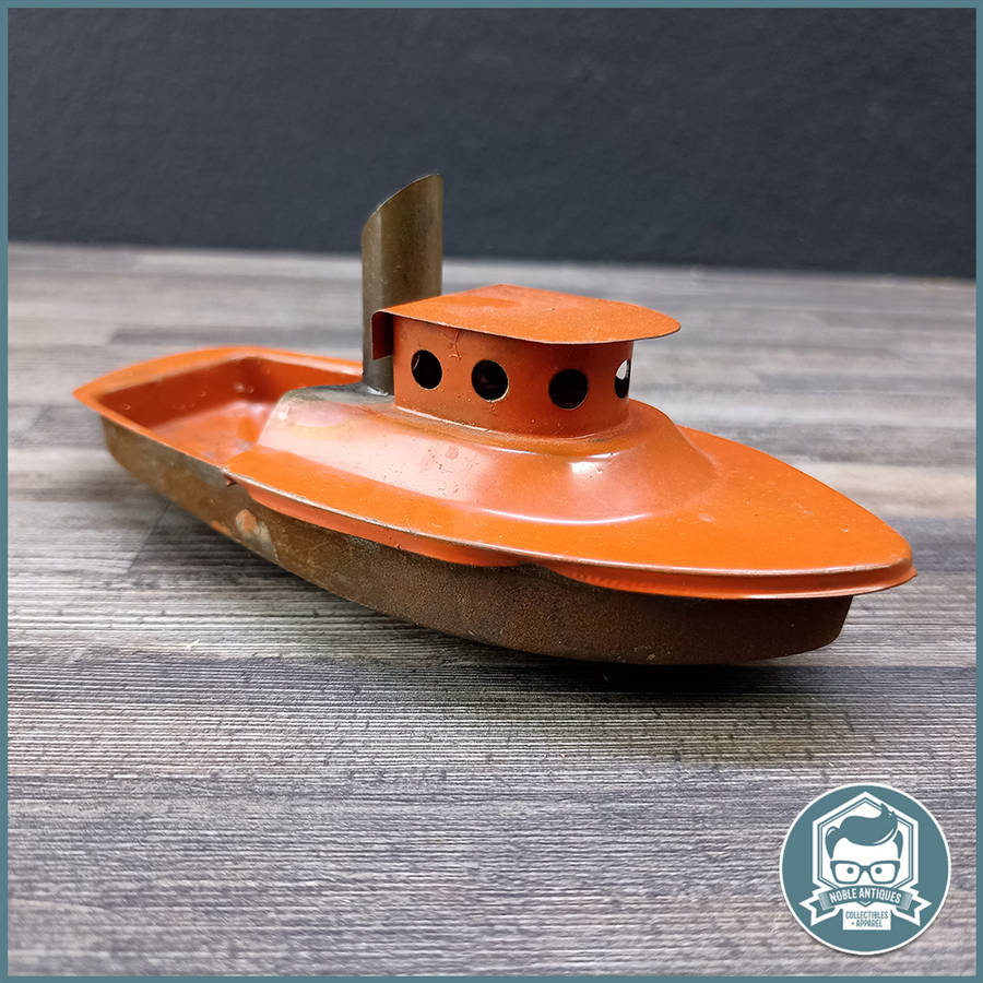 Vintage Tinplate Putt-Putt boat with steam/candle drive!!!