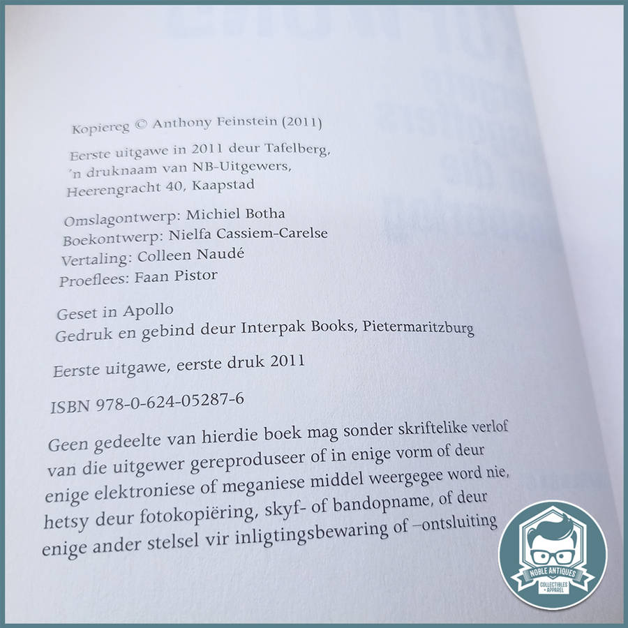 Kopwond Book by Anthony Feinstein!!!