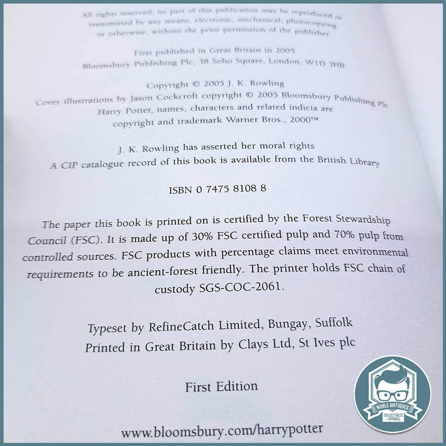 First Edition Hard Cover HARRY: POTTER and the Half-Blood Prince by J. K. Rowling!!!