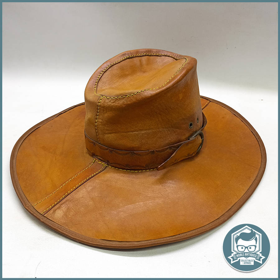 Genuine Apache LEATHER Safari Hat - Size Large!!!