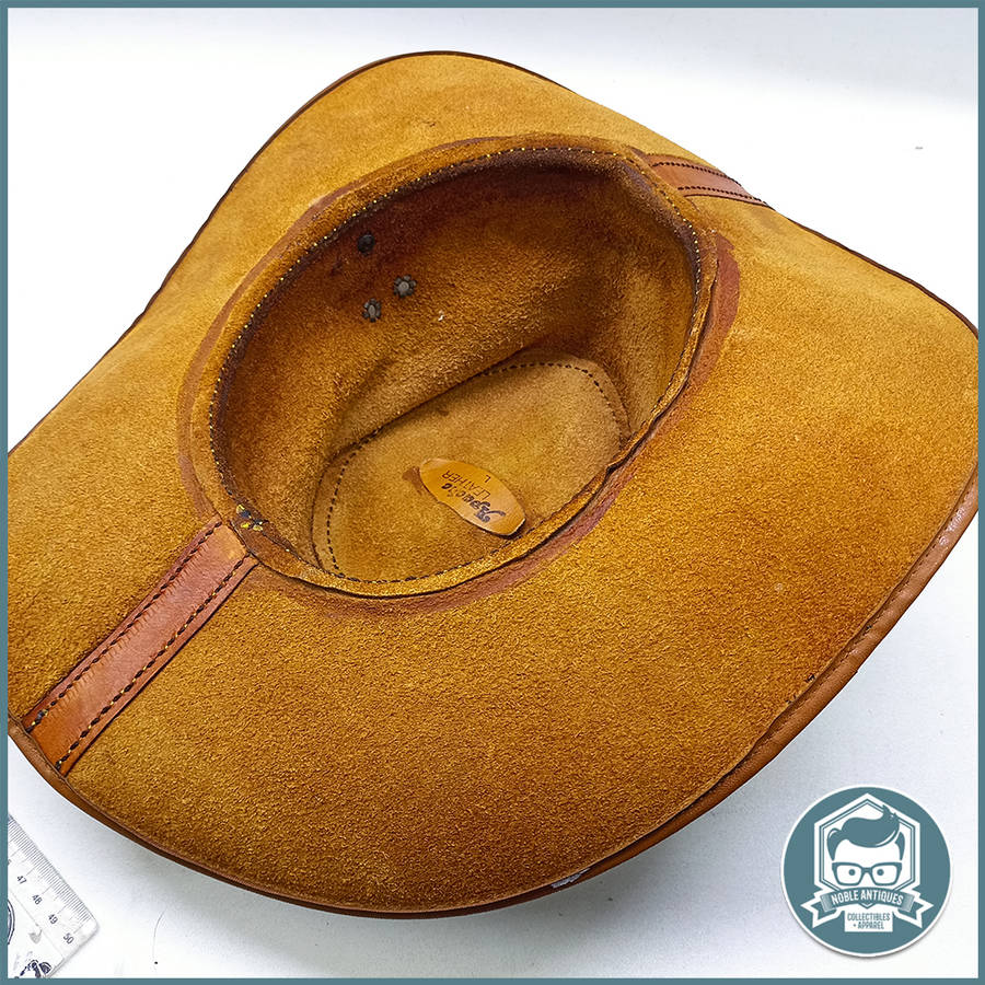 Genuine Apache LEATHER Safari Hat - Size Large!!!