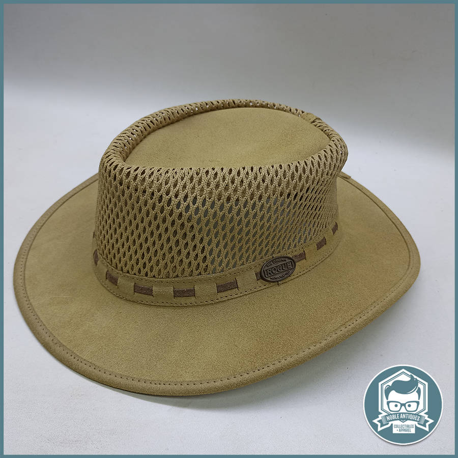 Genuine Rogue Hat Canvas Leather Cotton Mesh Safari Hat - Size XX Large!!!