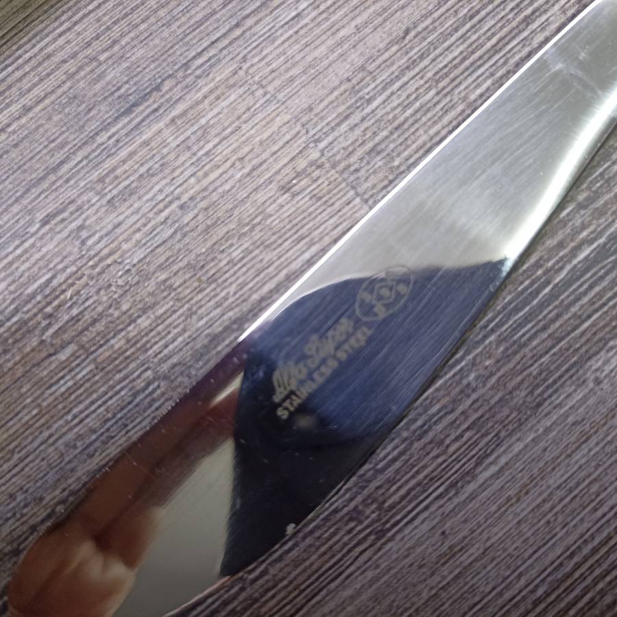 Vintage Large Wood Boxed Cutlery Set, Still Plastic sleeves - 12 Of Everything!!!