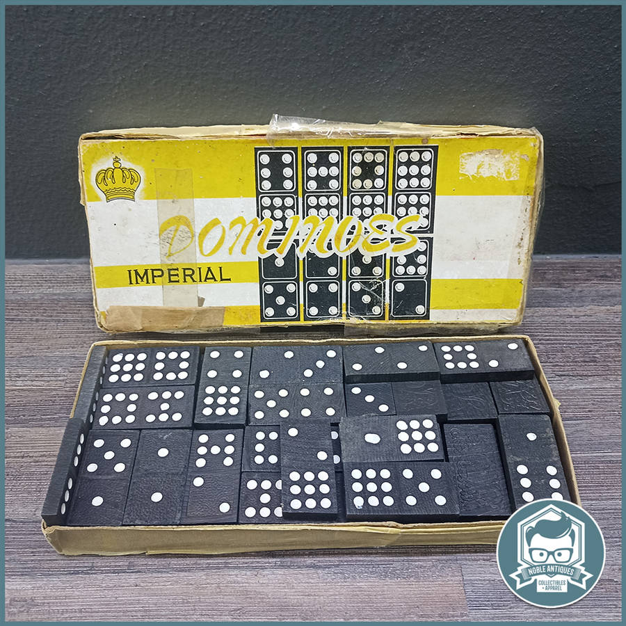 Complete 1970's Vintage Boxed Imperial Dominoes