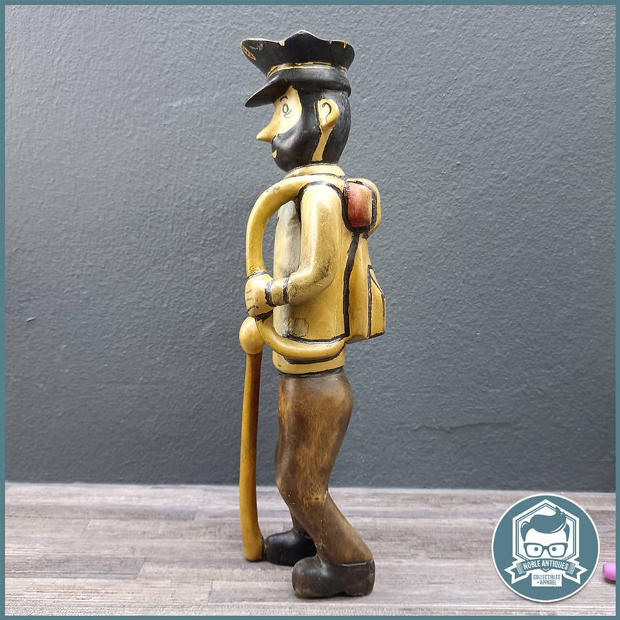 Large TinTin Hand Carved Wooden Captain Haddock