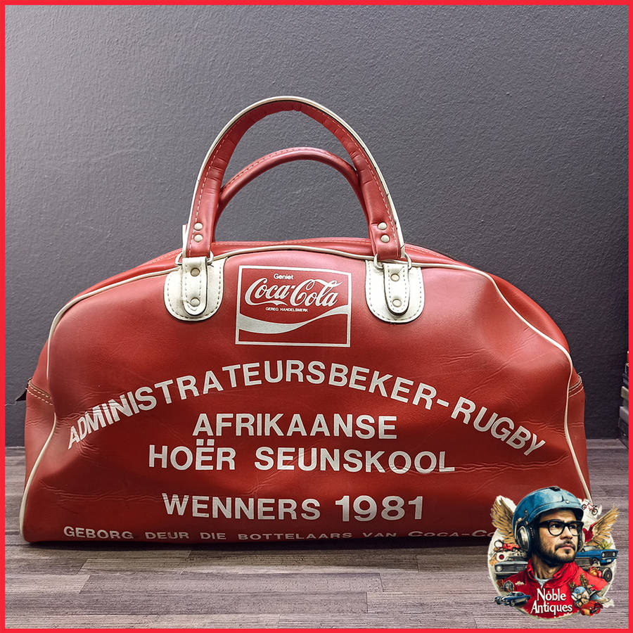 Vintage 1981 Coca Cola Sponsored Rugby Tog Bag