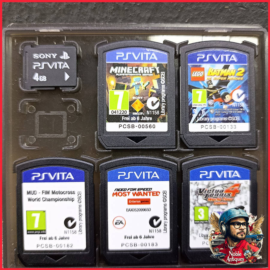 Boxed. Sony PlayStation Vita Games and 4GB Sim Collection