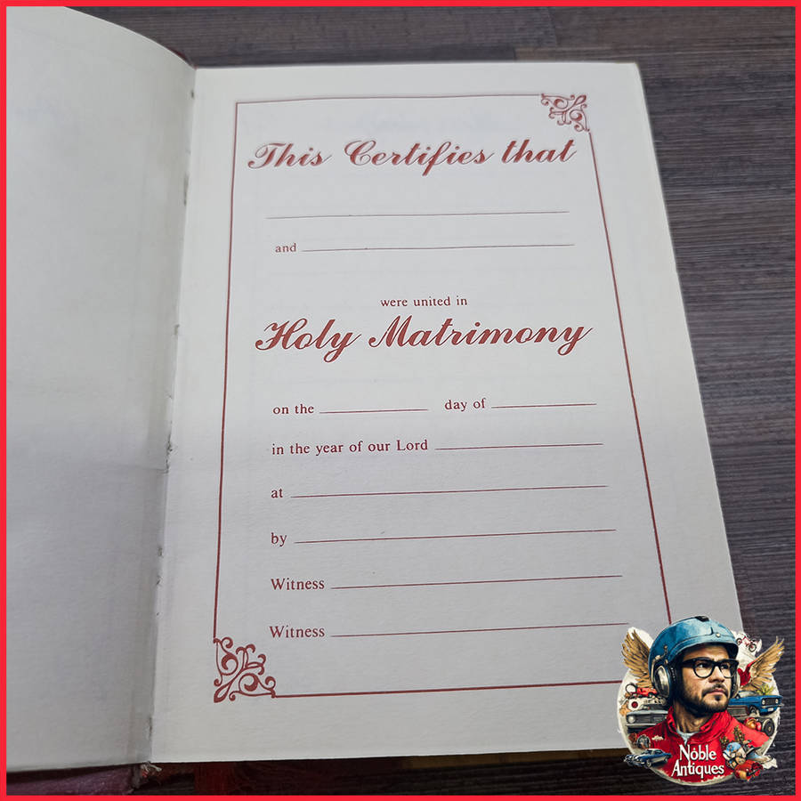 Original Holy Bible with Olive Wood Cover from Jerusalem