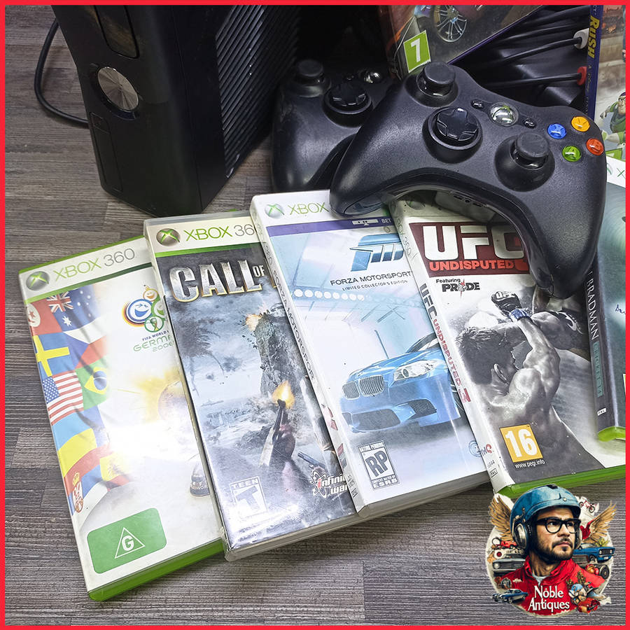 Large Working Microsoft Xbox 360 Kinect Console and Games Collection