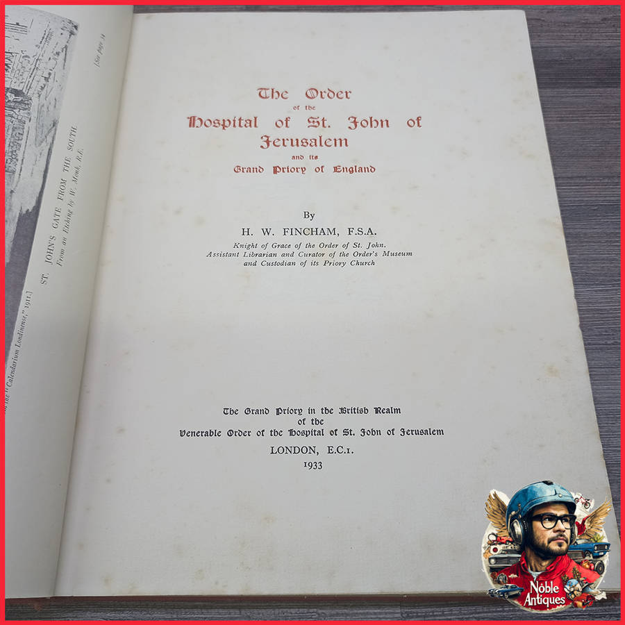 1933 The Order Of The Hospital Of St. John Of Jerusalem