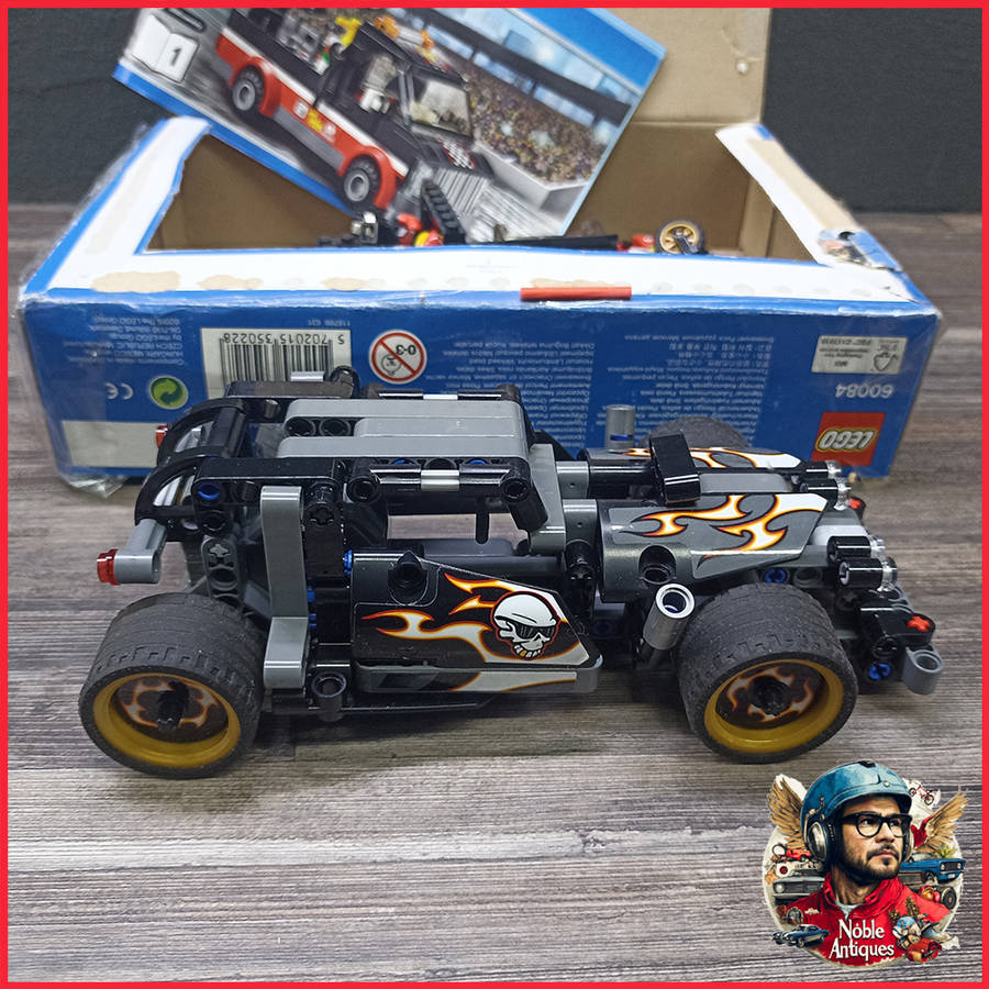 Original Boxed Complete LEGO CITY: Racing Bike Transporter (60084) With Extra Lego Dragster