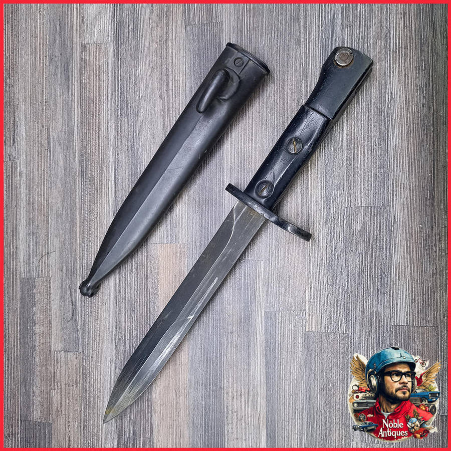 Border War 1960s SADF Uzi Bayonet with Scabbard
