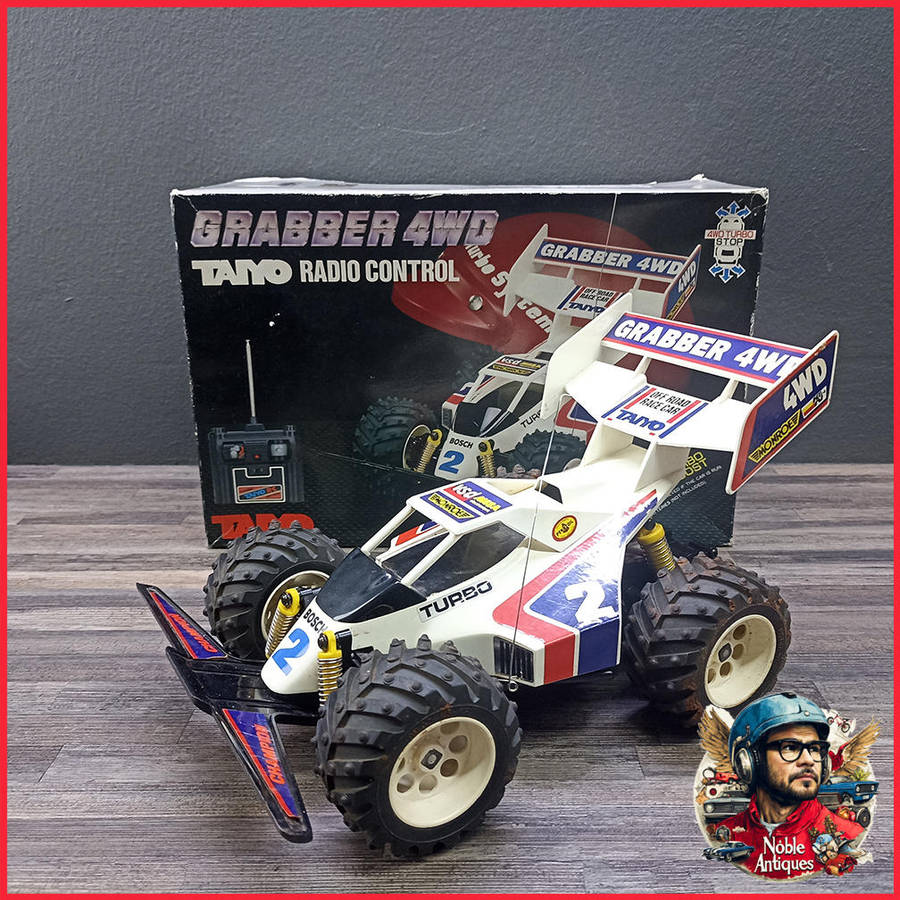 Original Boxed 80's Taiyo Japan RC 1/14 scale Aero Grabber Buggy 4WD NOT TESTED