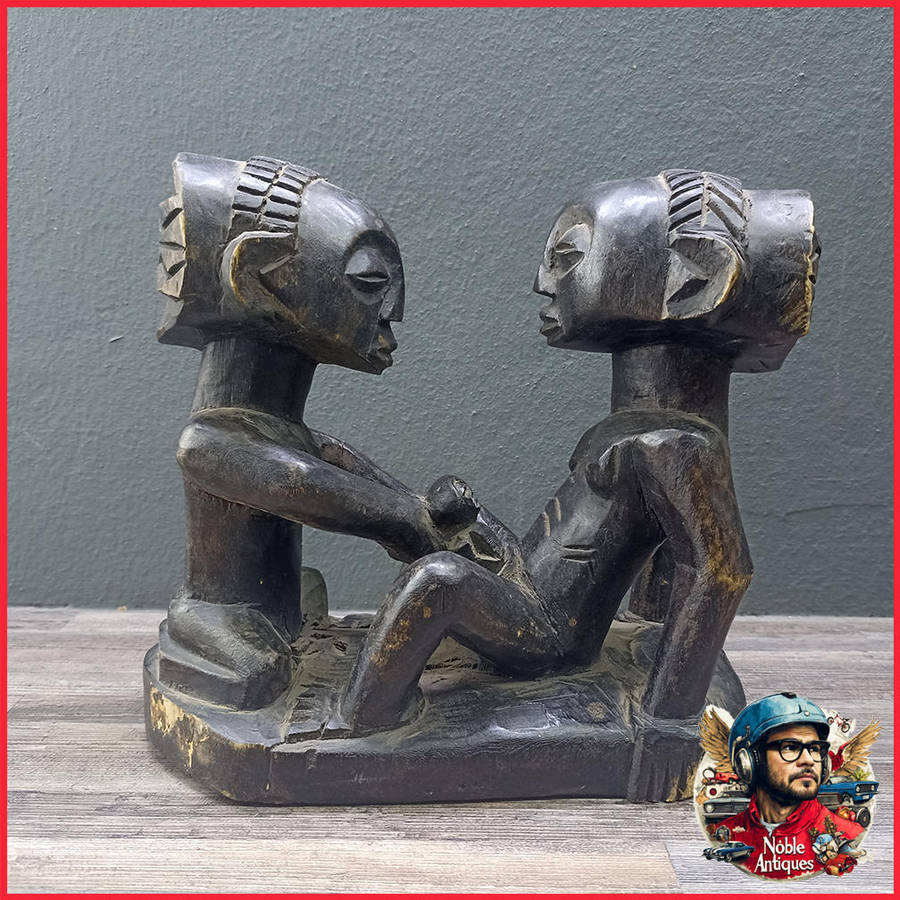 Childbirth Luba, Congo Wood,  20cm Wide