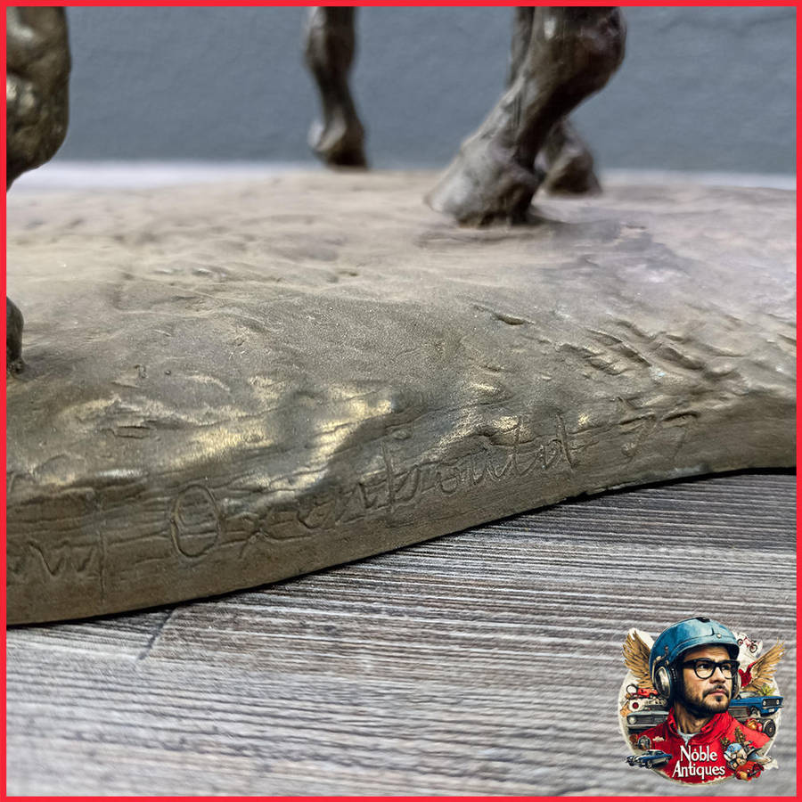 AMY OXENBOULD - Race Horse and Foal Signed & Numbered 171/350 Patinated Bronze