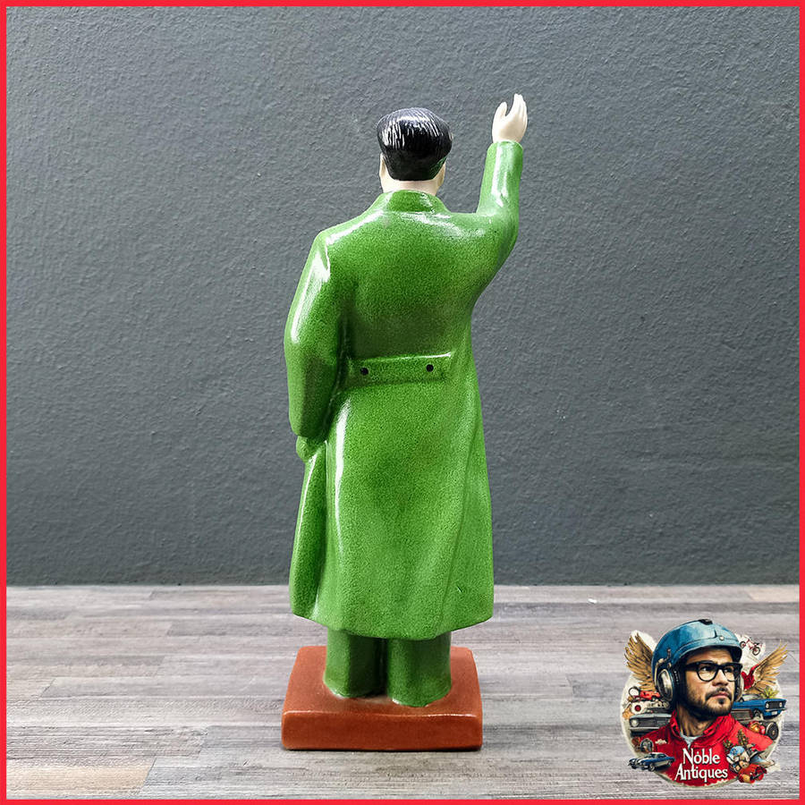 A Genuine Period 1960's Chairman Mao 30cm Glazed Porcelain Sculpture