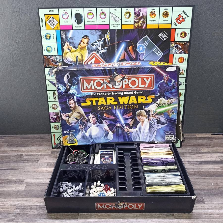 Monopoly: Star Wars The Complete Saga Edition board game.