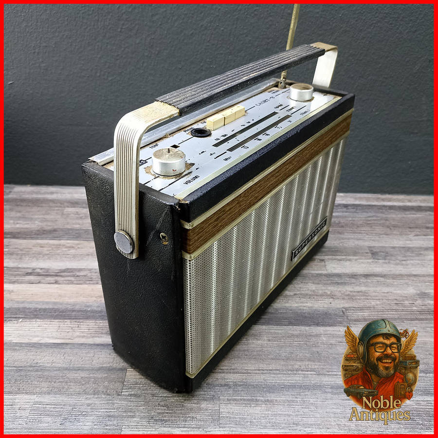 Vintage Supersonic brand portable radio, Not Tested