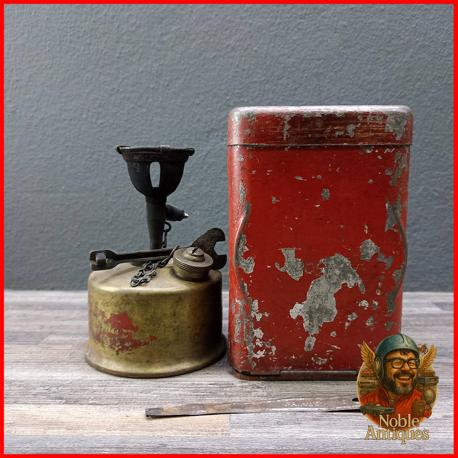 Vintage Primus No. 71 Brass camping stove with Original Metal Case