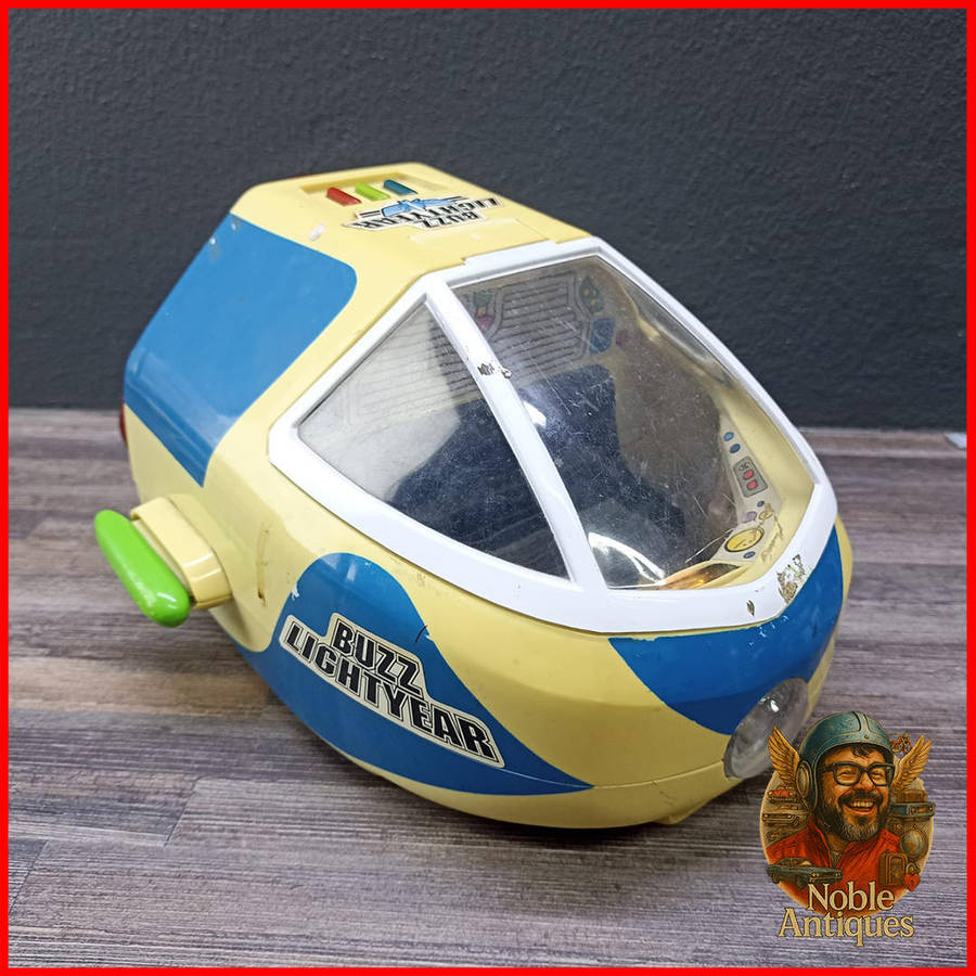 Vintage Toy Story Think Way 1996 Buzz Lightyear's Space Craft, lights and speaks