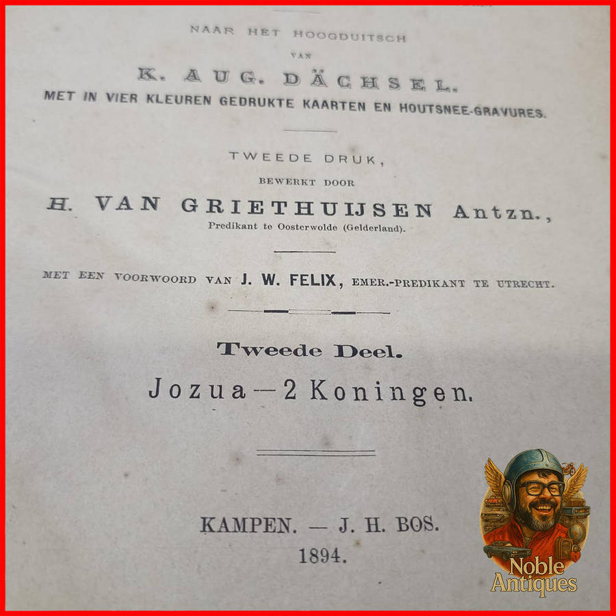 1894 Antique Family DUTCH BIBLE, BYBEL