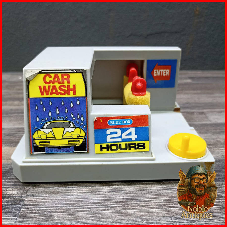 Vintage Blue Box Road Burners Car Wash