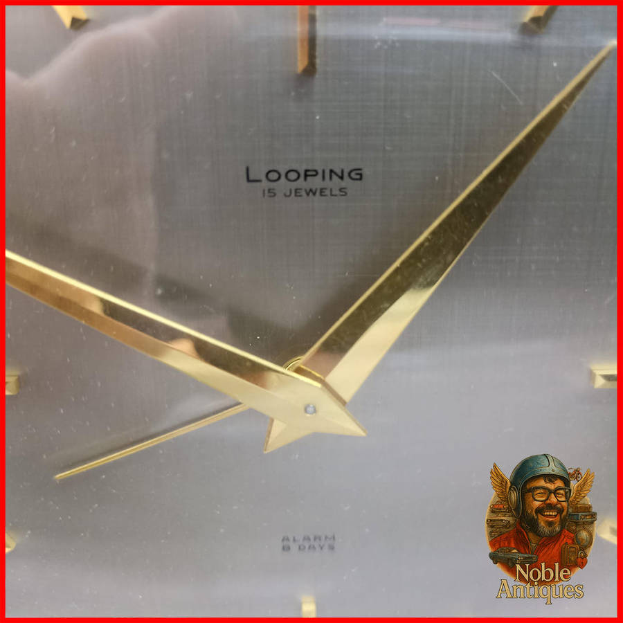 Swiss 15 Jewel Looping Clock, brass and Metal - Extremely Heavy