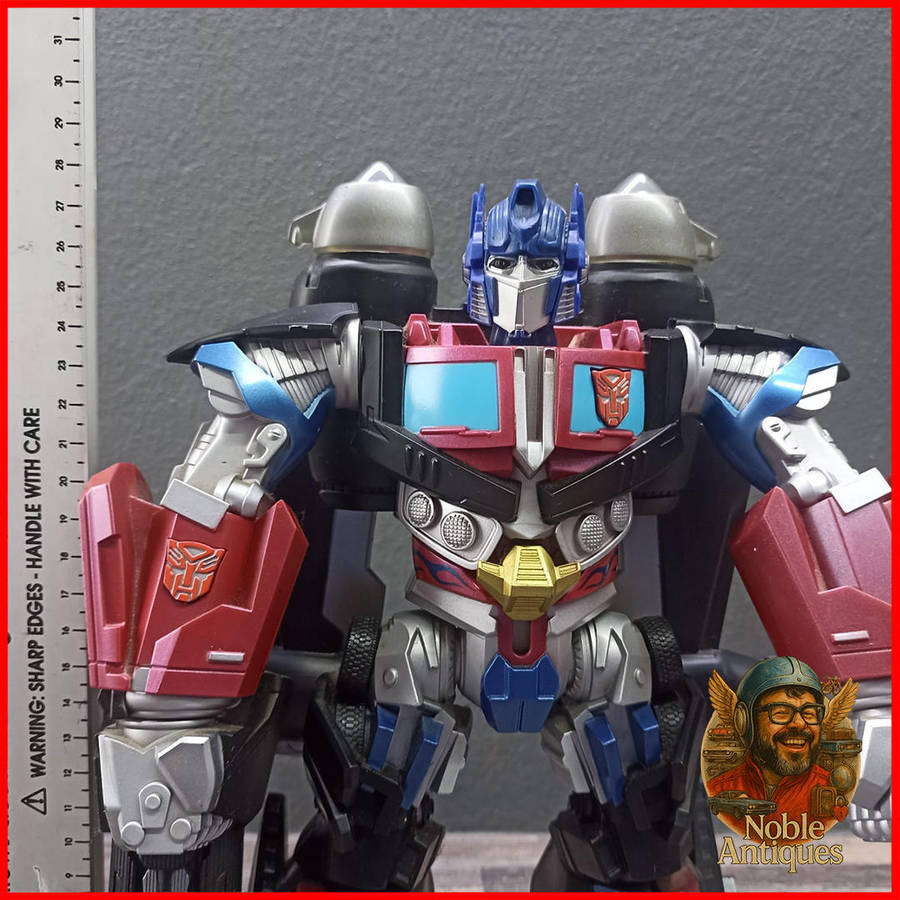 RARE Large Optimus Prime Mega Power Bot Transformers Light-Up Talking Figure