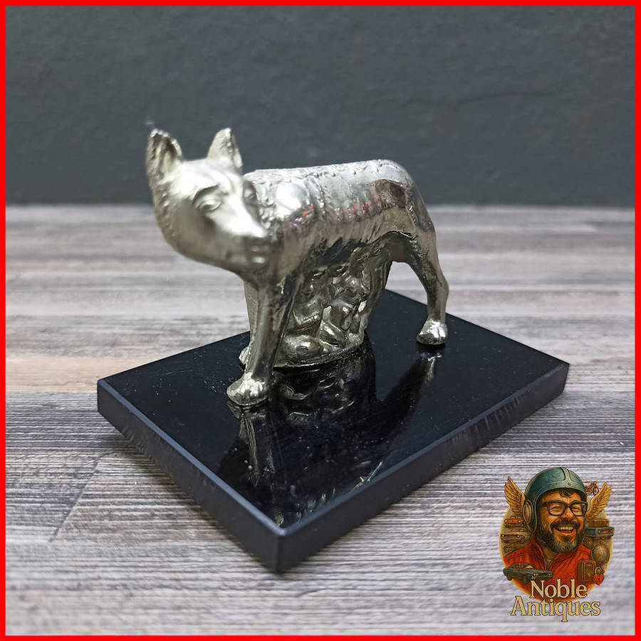 Wolf of Rome Romulus and Remus 1930s Paperweight