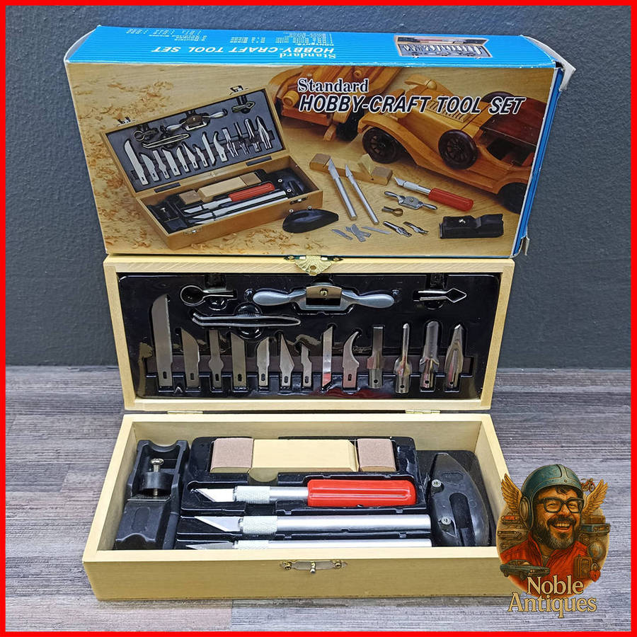 Wood Boxed Standard Hobby-Craft Tool Set