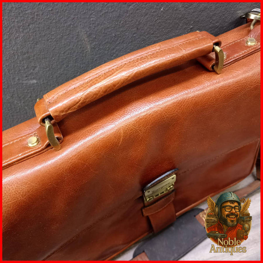 Original Largess Brown Leather Upper Shoulder Bag