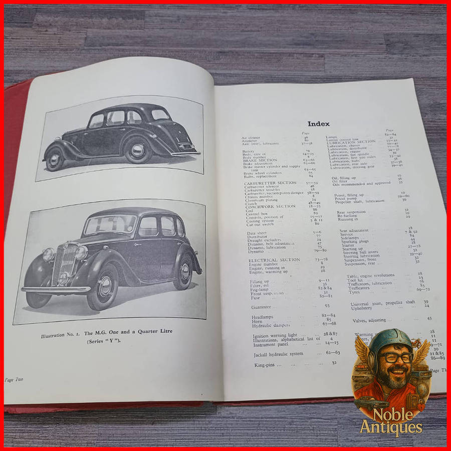 The Owner's Handbook for the MG One and a Quarter Litre Series Y