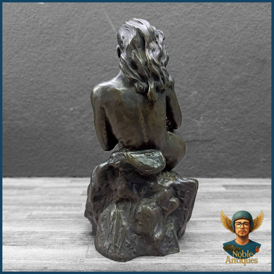 Vintage Cold Cast Bronze Genesis Heredities culpture Titled 'first Love'