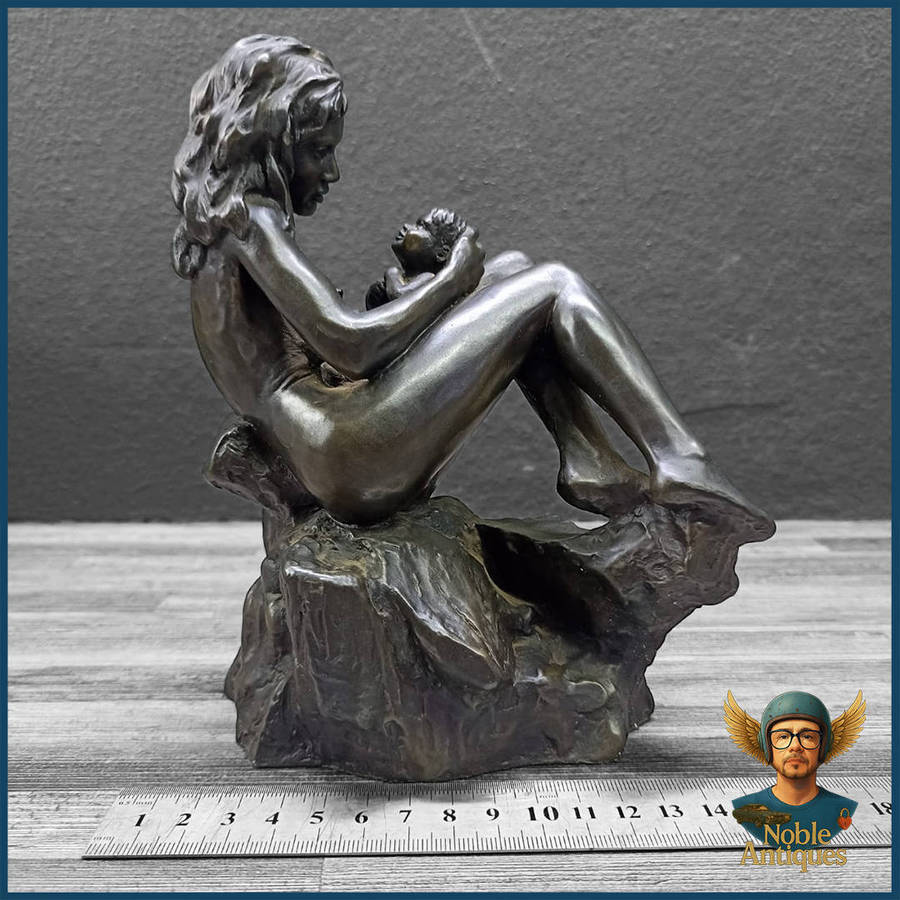 Vintage Cold Cast Bronze Genesis Heredities culpture Titled 'first Love'