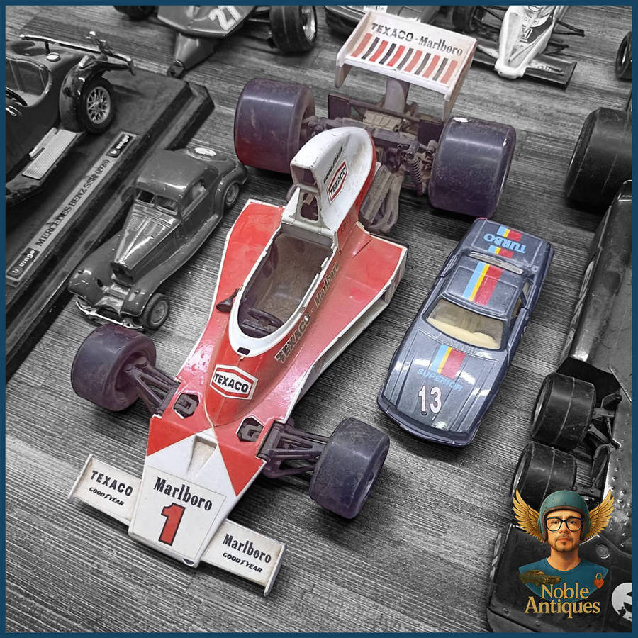 Large Die Cast Formula 1 and other racing car models Scale 1:14 and 1:24 (parts and Display)