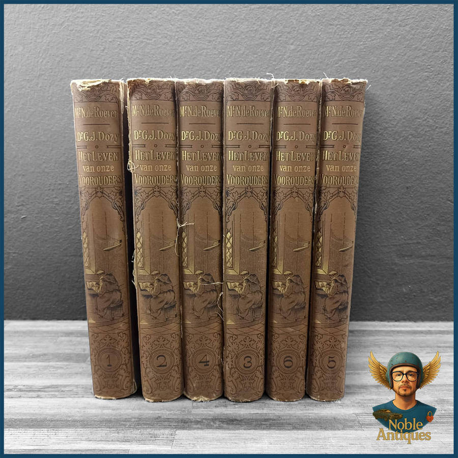 1890 Het leven van onze voorouders Roever, Mr.N. de, voortgezet door Dr.G.J.Douzy 1-6