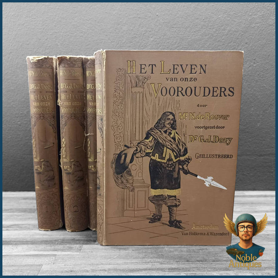 1890 Het leven van onze voorouders Roever, Mr.N. de, voortgezet door Dr.G.J.Douzy 1-6