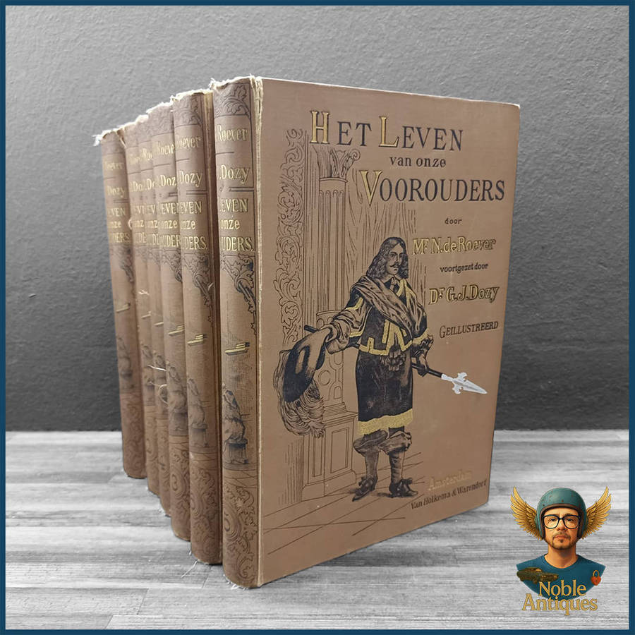 1890 Het leven van onze voorouders Roever, Mr.N. de, voortgezet door Dr.G.J.Douzy 1-6