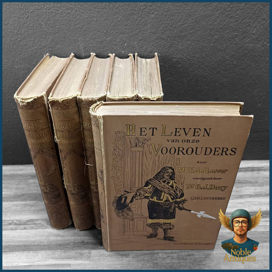 1890 Het leven van onze voorouders Roever, Mr.N. de, voortgezet door Dr.G.J.Douzy 1-6