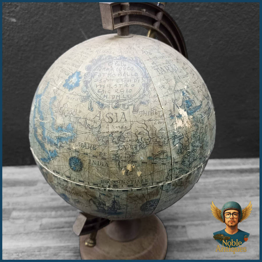 Vintage Antique-style Decorative World Globe Ice Bucket