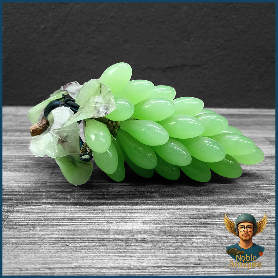 Vintage Venetian Murano Jade Glass Green Grapes
