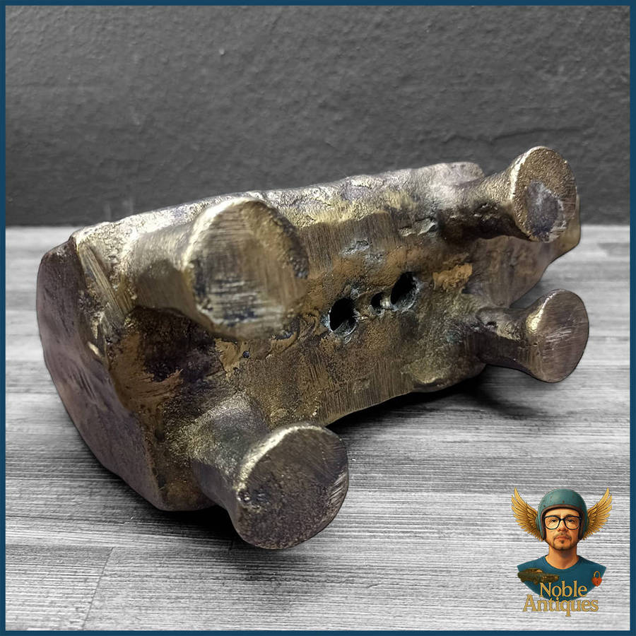 Cast Bronze Rhinoceros Sculpture