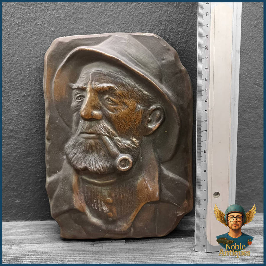 Vintage Copper French Sailor Plaque