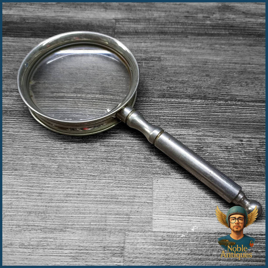 Vintage B.o.l. Co. British-made Metal Magnifying Glass