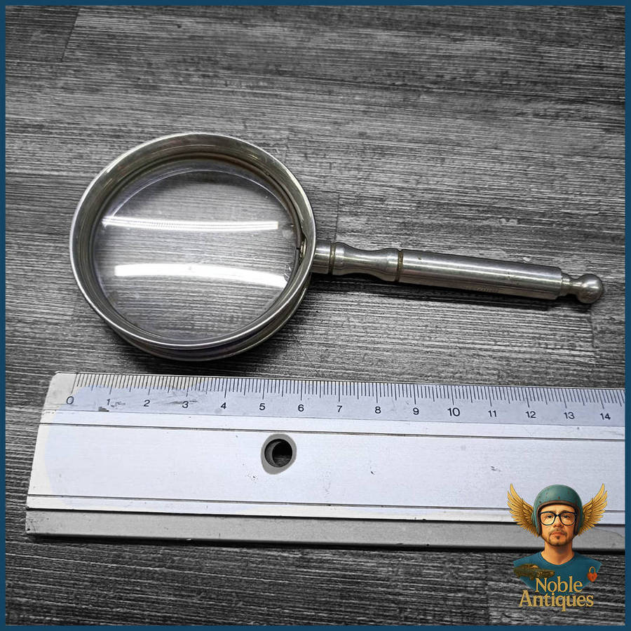 Vintage B.o.l. Co. British-made Metal Magnifying Glass