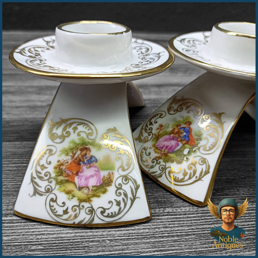 Royal Bavaria Germany "Mona Lisa" Candle Stands