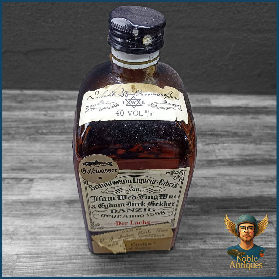 Sealed Der Lachs Original Danziger Goldwasser, a historic German herbal liqueur
