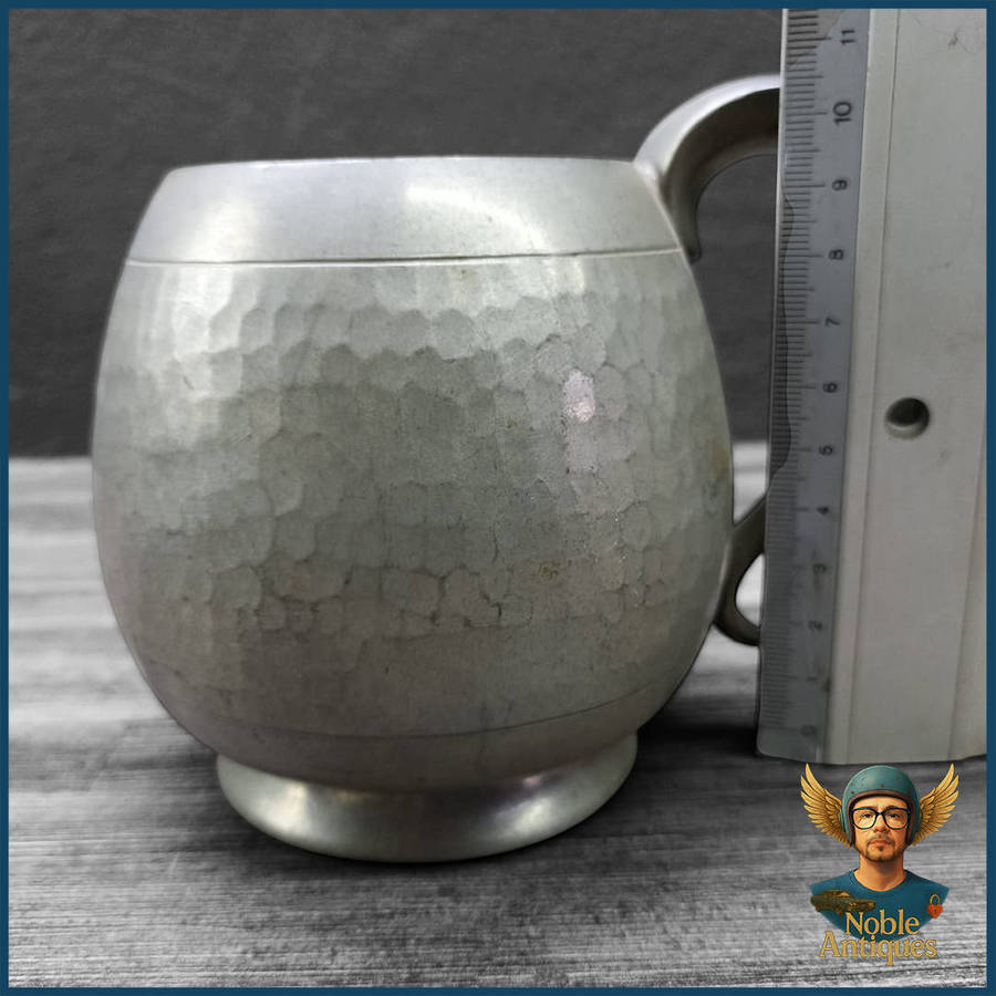 Vintage Old English Pewter Hammered Pewter Tankard